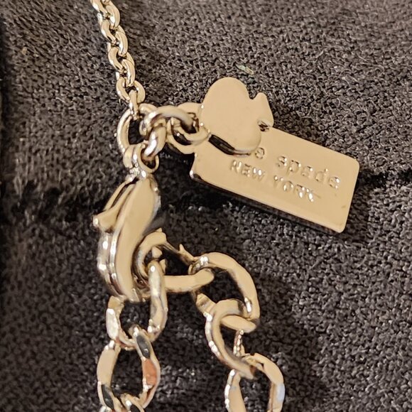 Brand New!! KATE SPADE New York: Rose Garden Silver|Cubic Zir| Crystal Necklace - Picture 4 of 7